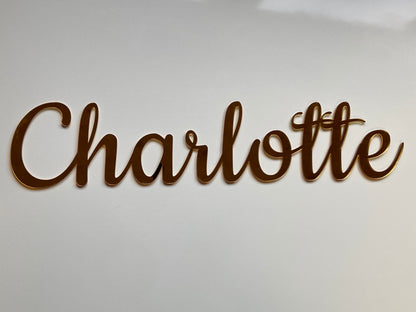 Mirror Acrylic Wall Name Sign