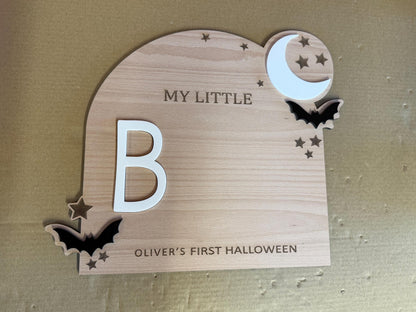 Wooden My Little Boo DIY Footprint Sign