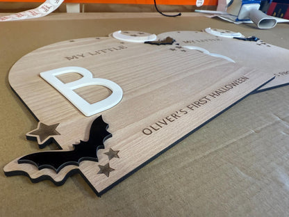 Wooden My Little Boo DIY Footprint Sign