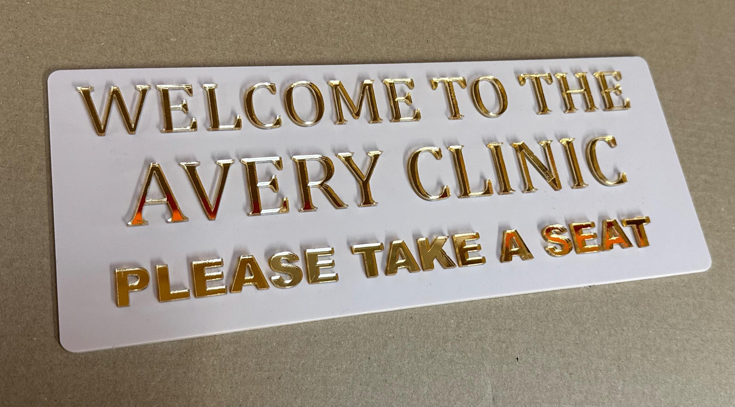 Custom Acrylic Welcome Sign With Business Name
