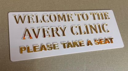 Custom Acrylic Welcome Sign With Business Name