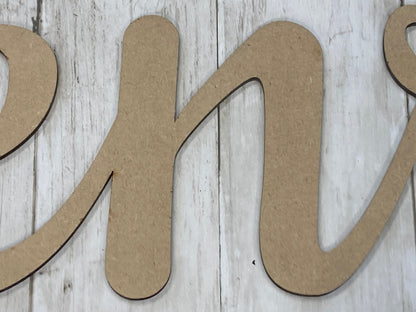 Wooden Wall Name Sign MDF