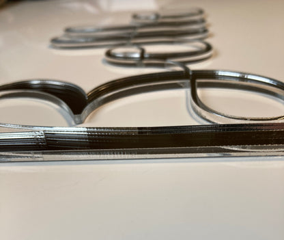 Mirror Acrylic Wall Name Sign