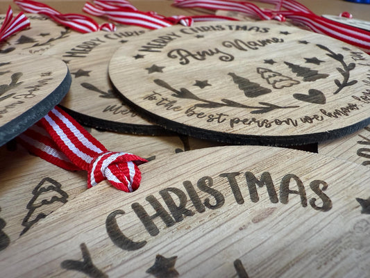 Large Personalised Bauble/Christmas Card Alternative
