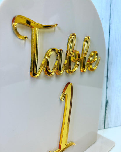 Wedding Table Centrepiece Table Arch Number