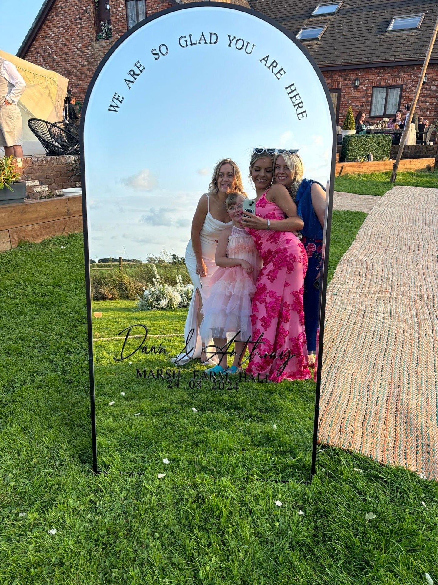 Adhesive Acrylic Letters for Wedding Selfie Mirror and Bespoke Design Service