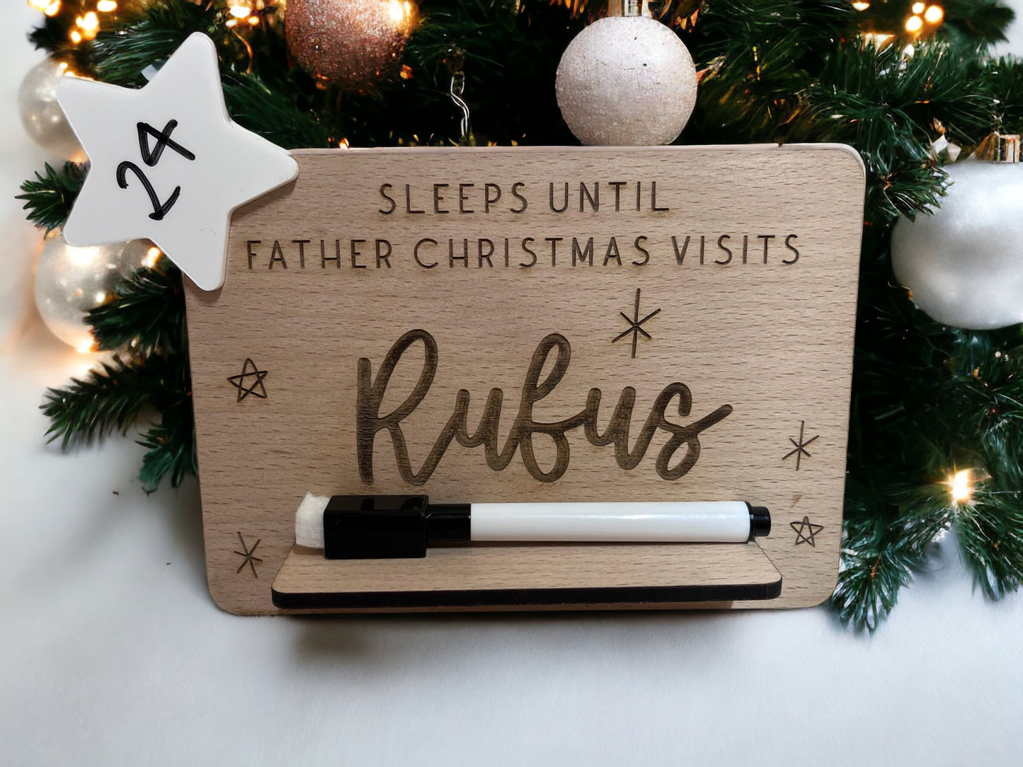 Personalised Children’s Christmas Countdown Sign