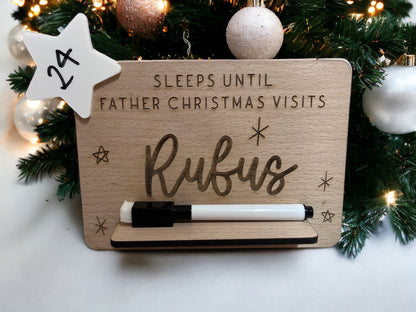 Personalised Children’s Christmas Countdown Sign