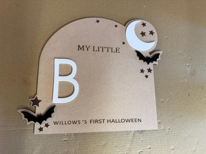 Wooden My Little Boo DIY Footprint Sign