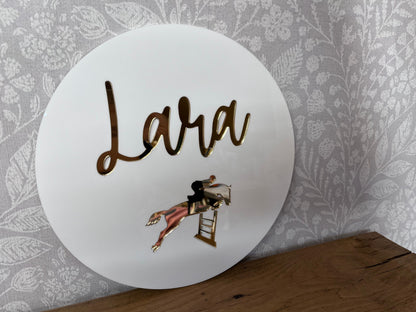 30cm Gloss Acrylic Bedroom Wall Decoration Disc Various Designs
