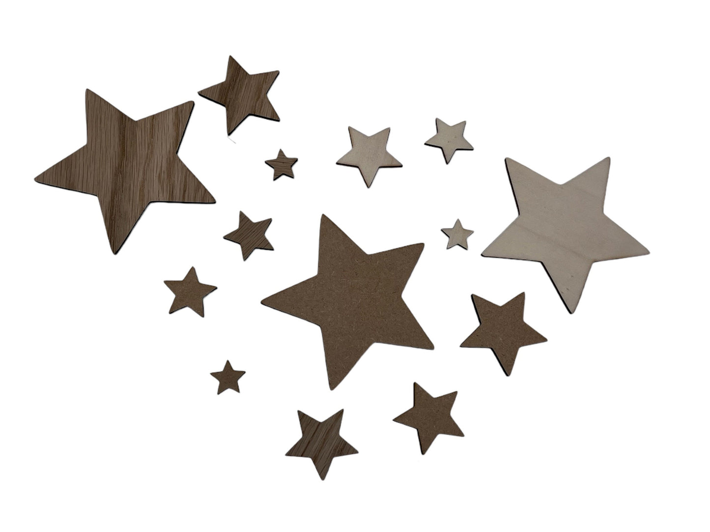 Pack of 30 Wooden Crafting Stars