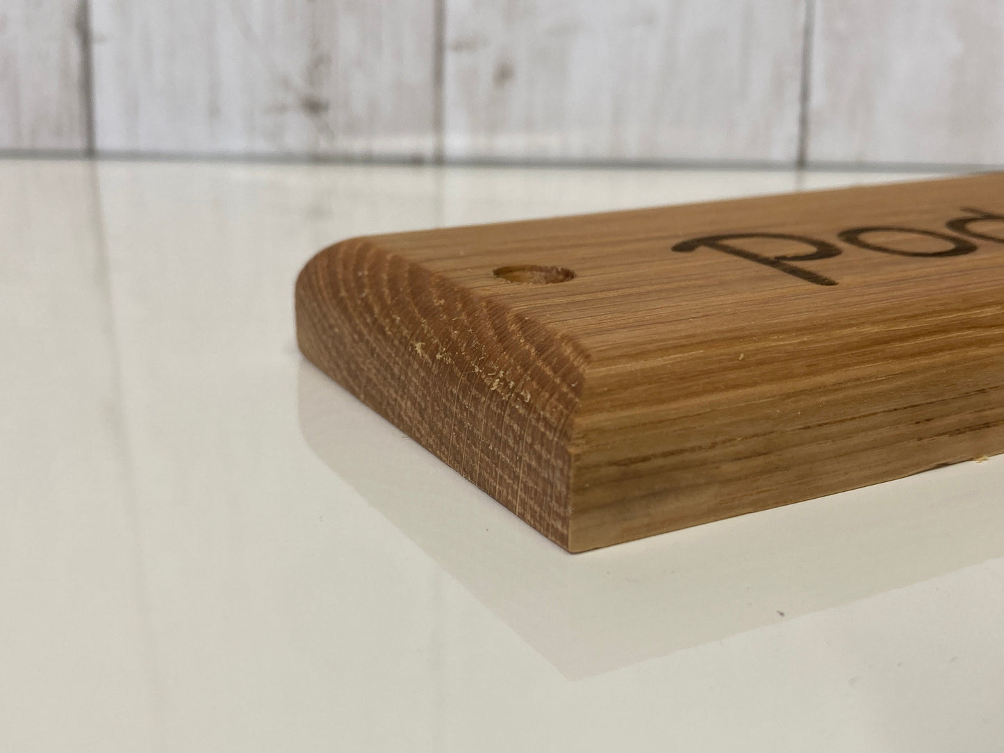 Soild Oak Engraved Camping Pod Sign