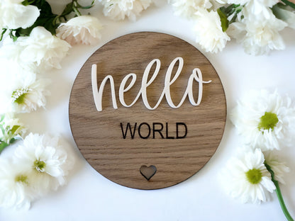Luxury Oak and Acrylic Milestone Discs