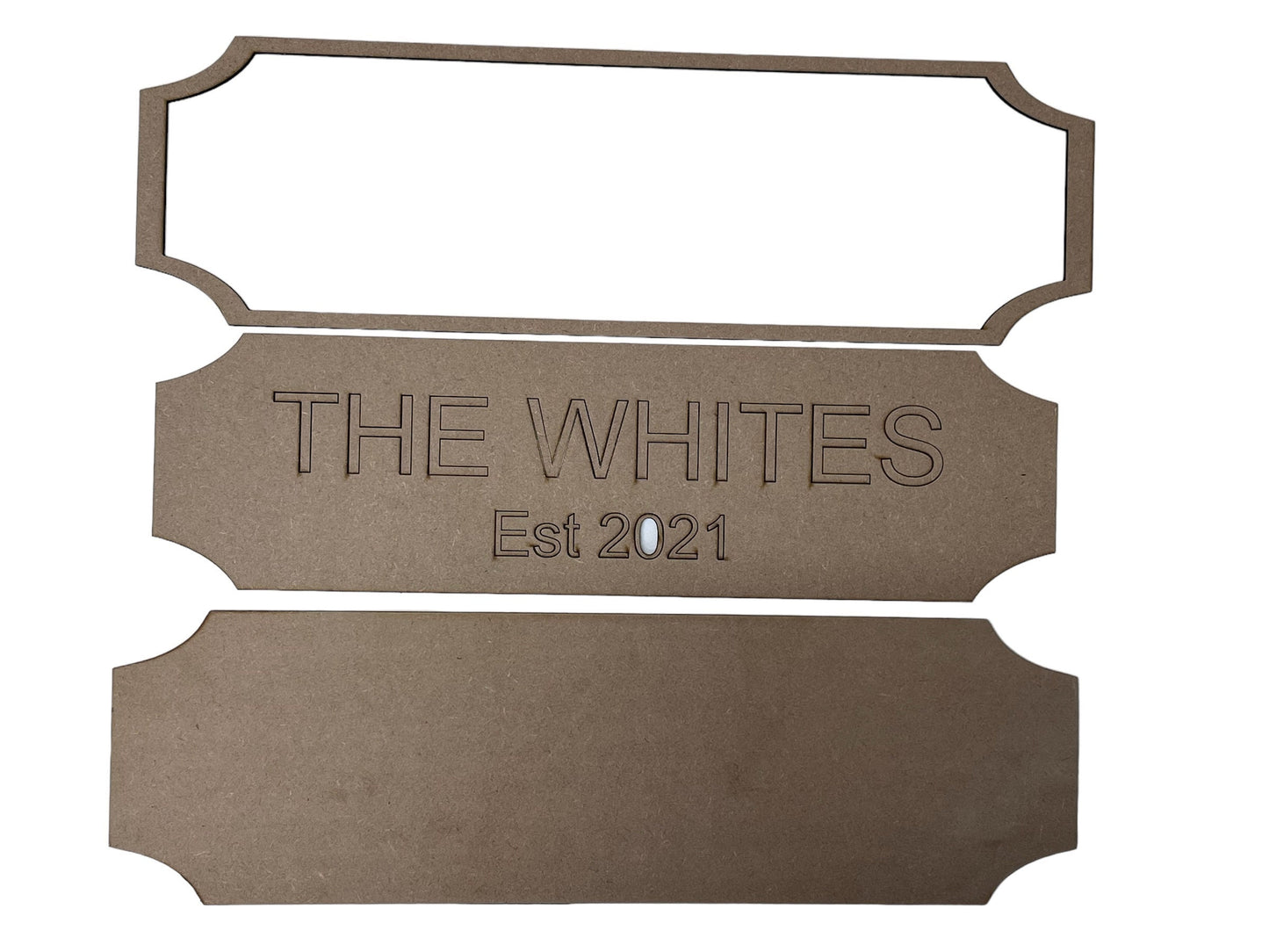 Wooden Street Sign Family Name for painting/self assembly