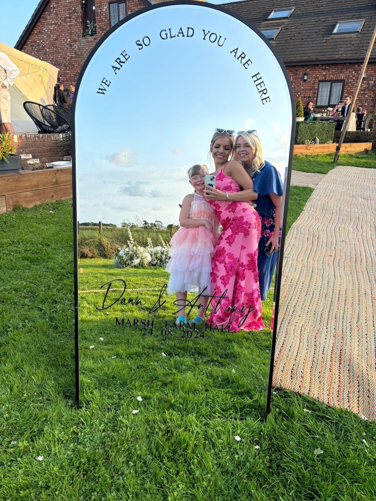 Adhesive Acrylic Letters for Wedding Selfie Mirror and Bespoke Design Service