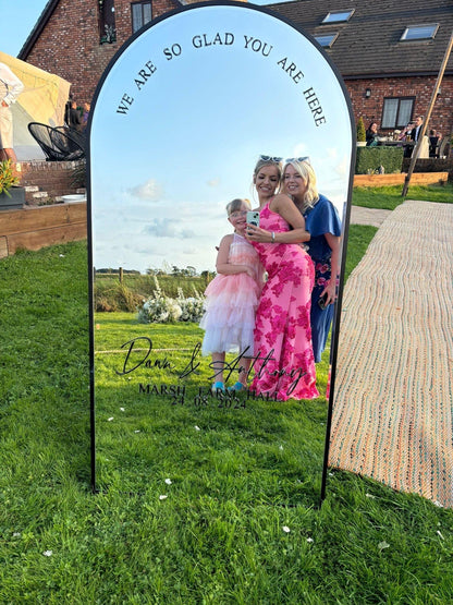 Adhesive Acrylic Letters for Wedding Selfie Mirror and Bespoke Design Service