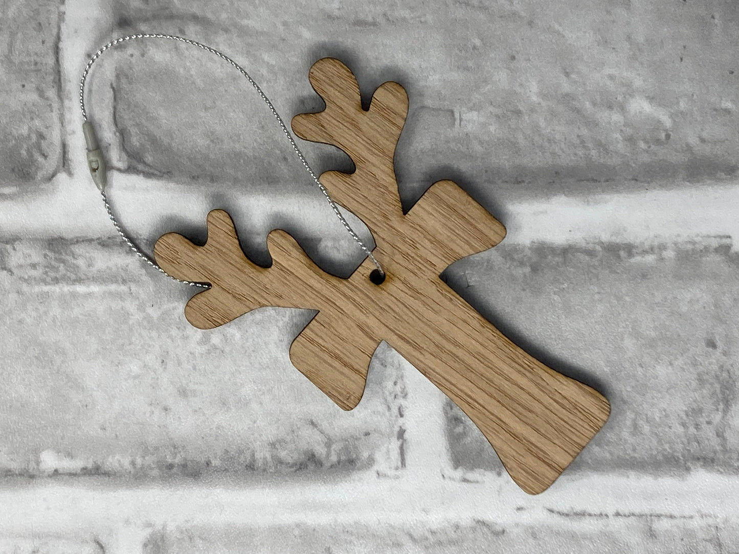 Initial Christmas Tree Decoration with Antlers