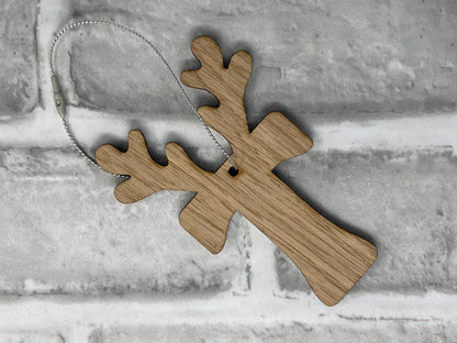 Initial Christmas Tree Decoration with Antlers