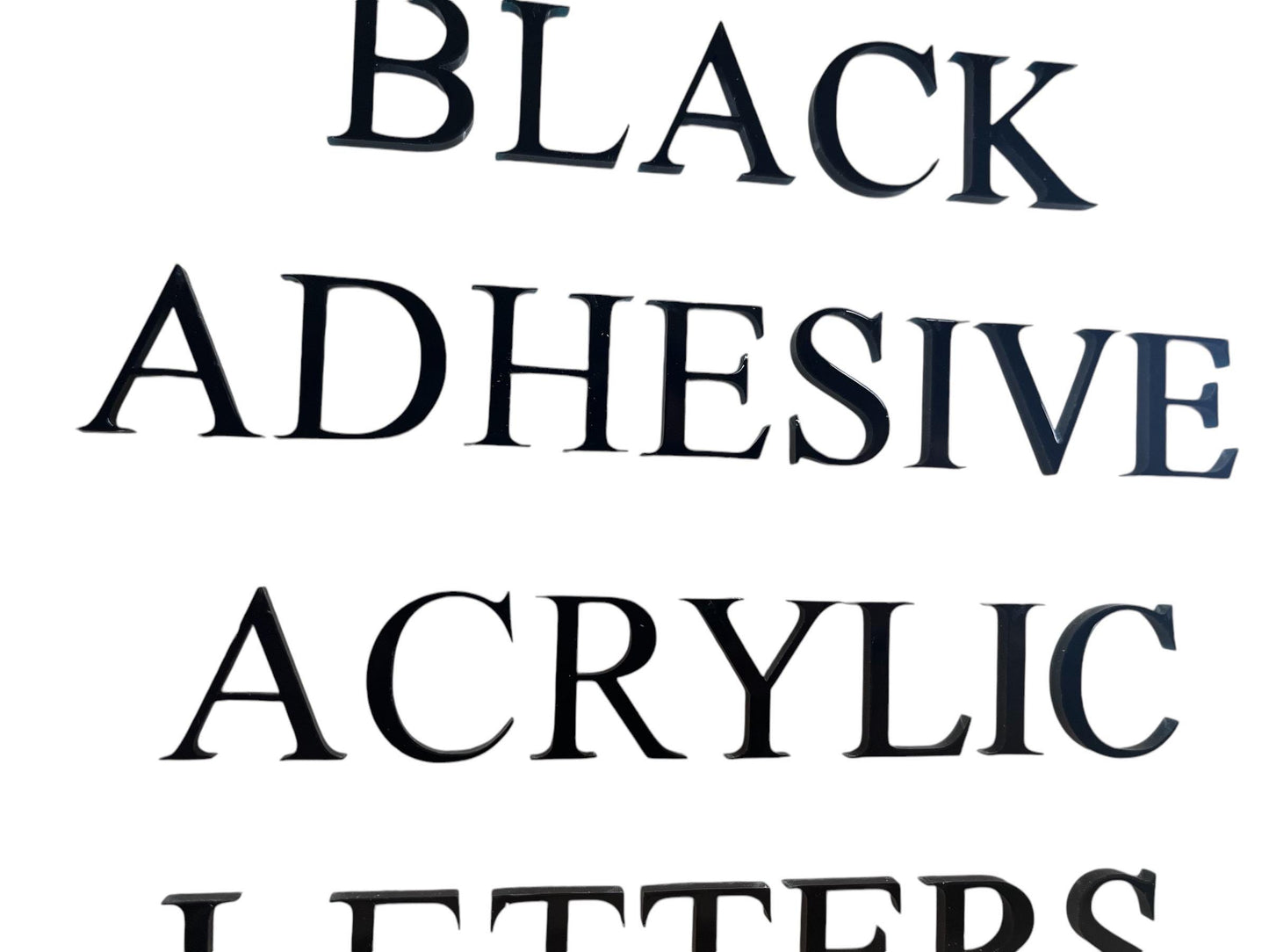 Black Gloss Acrylic Adhesive Letters