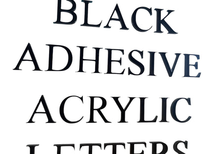 Black Gloss Acrylic Adhesive Letters