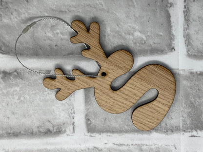 Initial Christmas Tree Decoration with Antlers