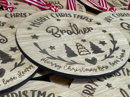 Large Brother Personalised Bauble/Christmas Card Alternative