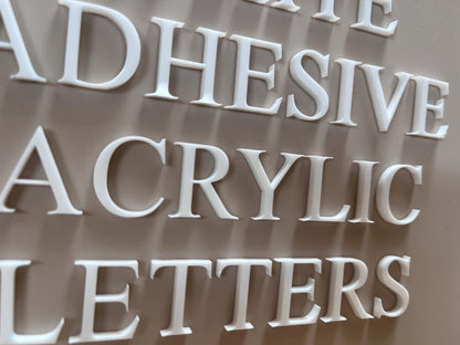White Gloss Acrylic Adhesive Letters