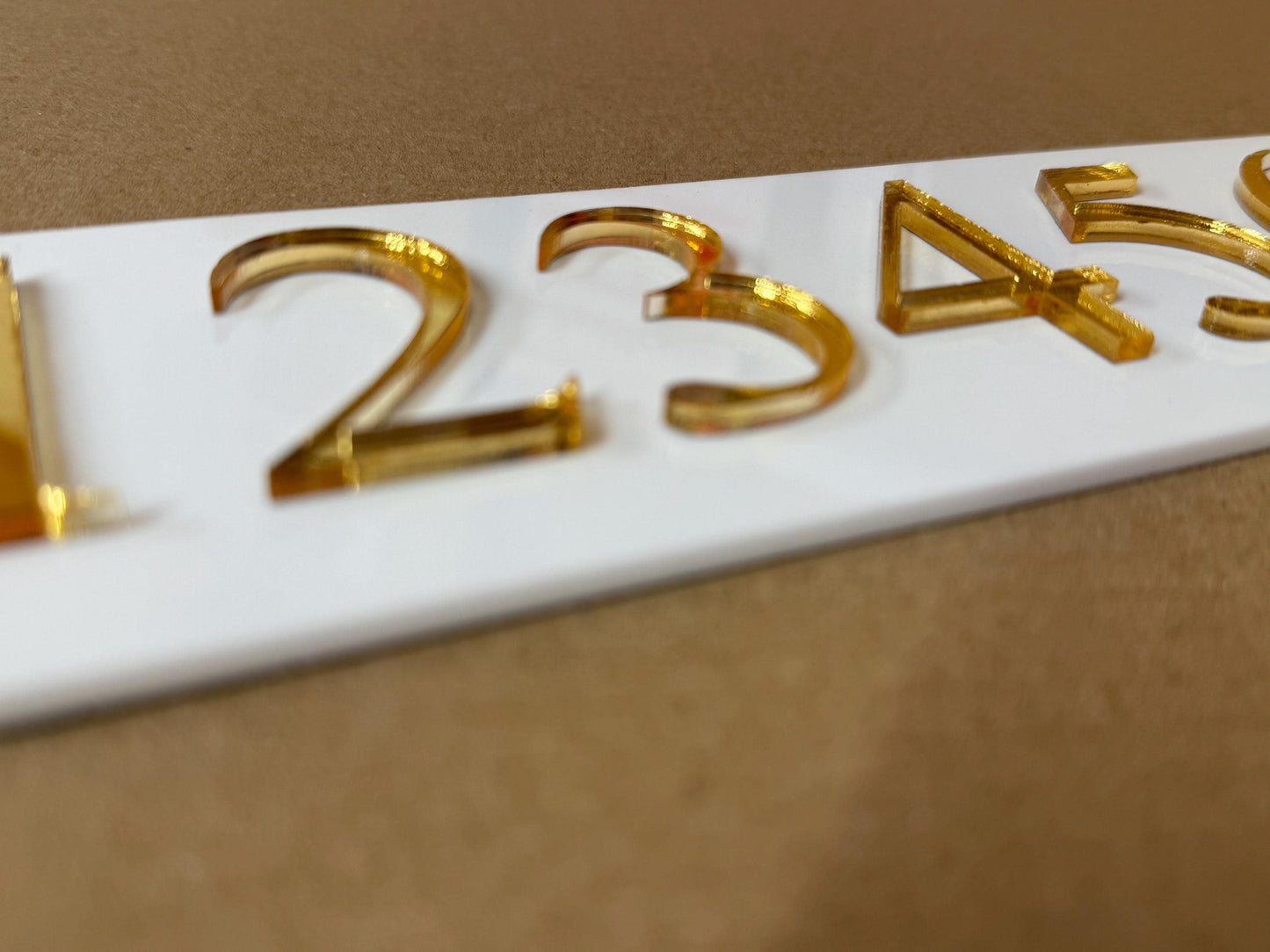 Mirror Gold Acrylic Adhesive Numbers