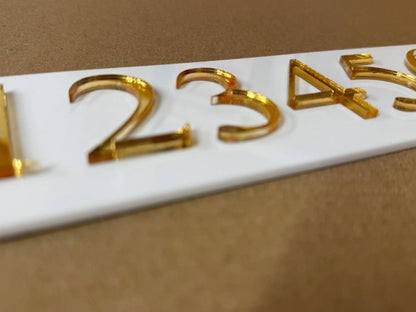 Mirror Gold Acrylic Adhesive Numbers