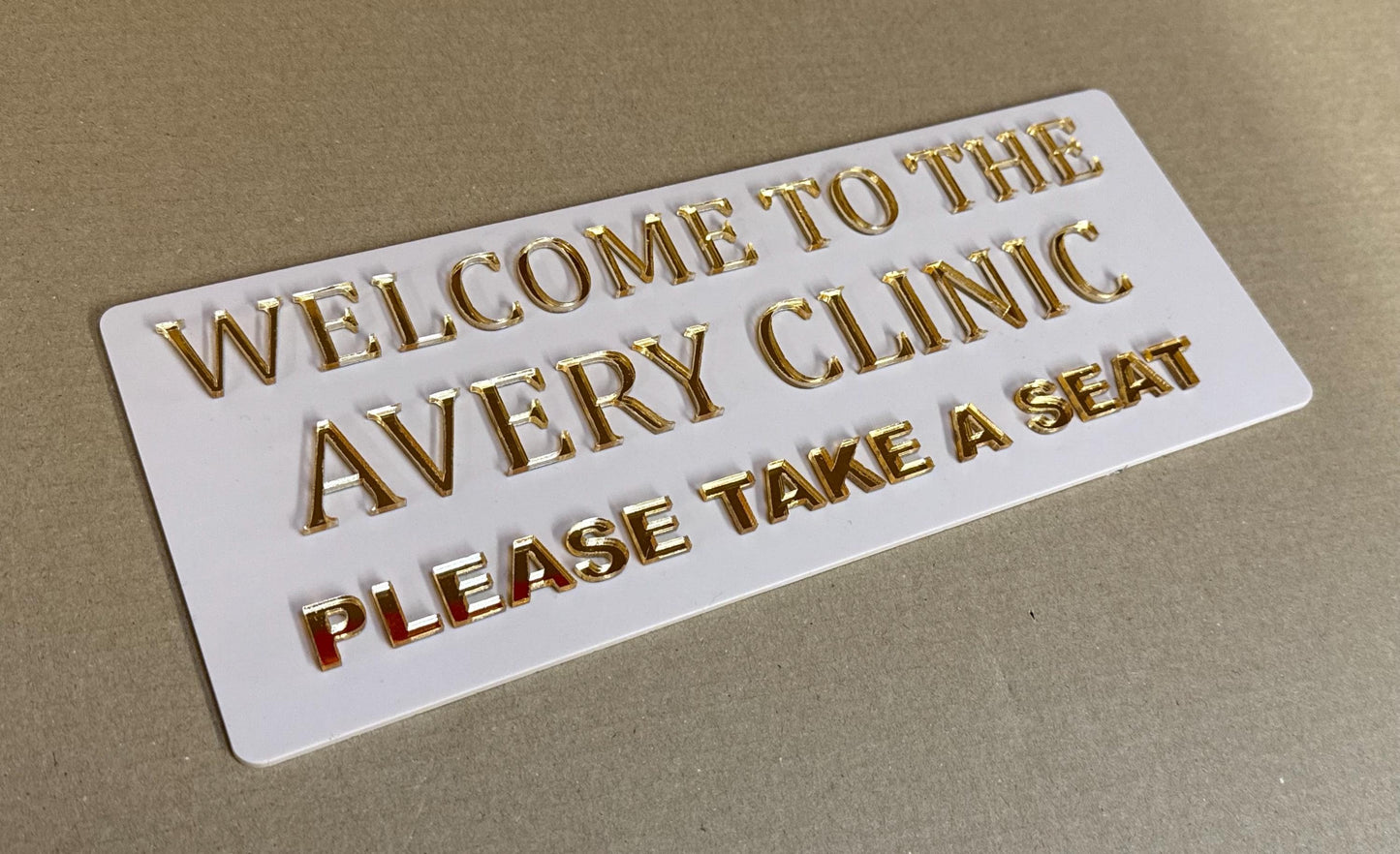 Custom Acrylic Welcome Sign With Business Name