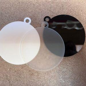 Pack of 10 Christmas Bauble Acrylic Blanks