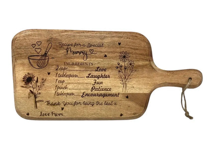 Personalised Engraved Solid Wood Board for the Best Mummy