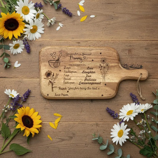 Personalised Engraved Solid Wood Board for the Best Mummy